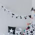 Гирлянда из 8 флажков Black Stars, Арт. vv050140