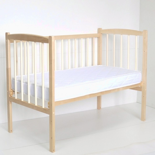 Кроватка MALIKA LOLA Small Box колесо без ящика натуральный