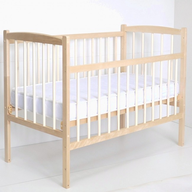 Кроватка MALIKA LOLA Small Box колесо без ящика натуральный