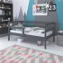 Кроватка подростковая MALIKA FREYA 160х80 см. графит